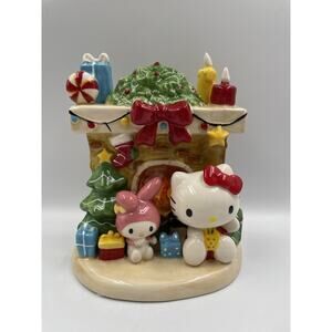 Hello Kitty Blue Sky Clayworks 2024 Christmas Fireplace New